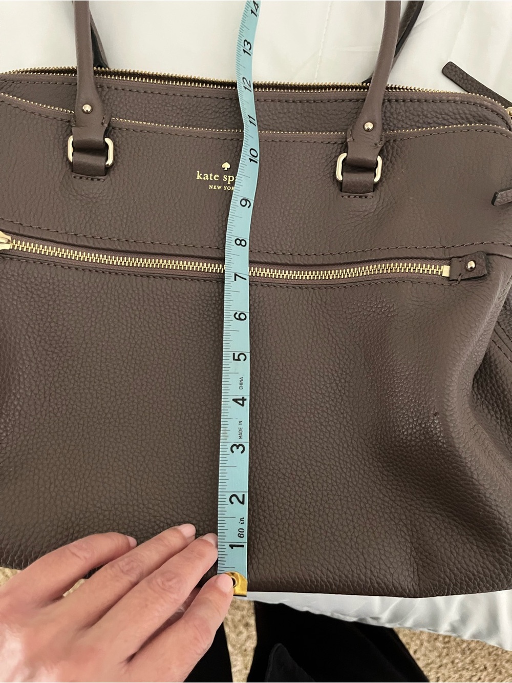 Kate Spade brown pebbled leather handbag - Picture 13 of 15